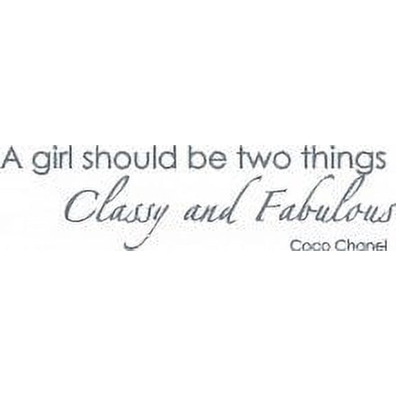Do It Yourself Wall Decal Sticker Living Room Art A Girl Should Be Two Things..