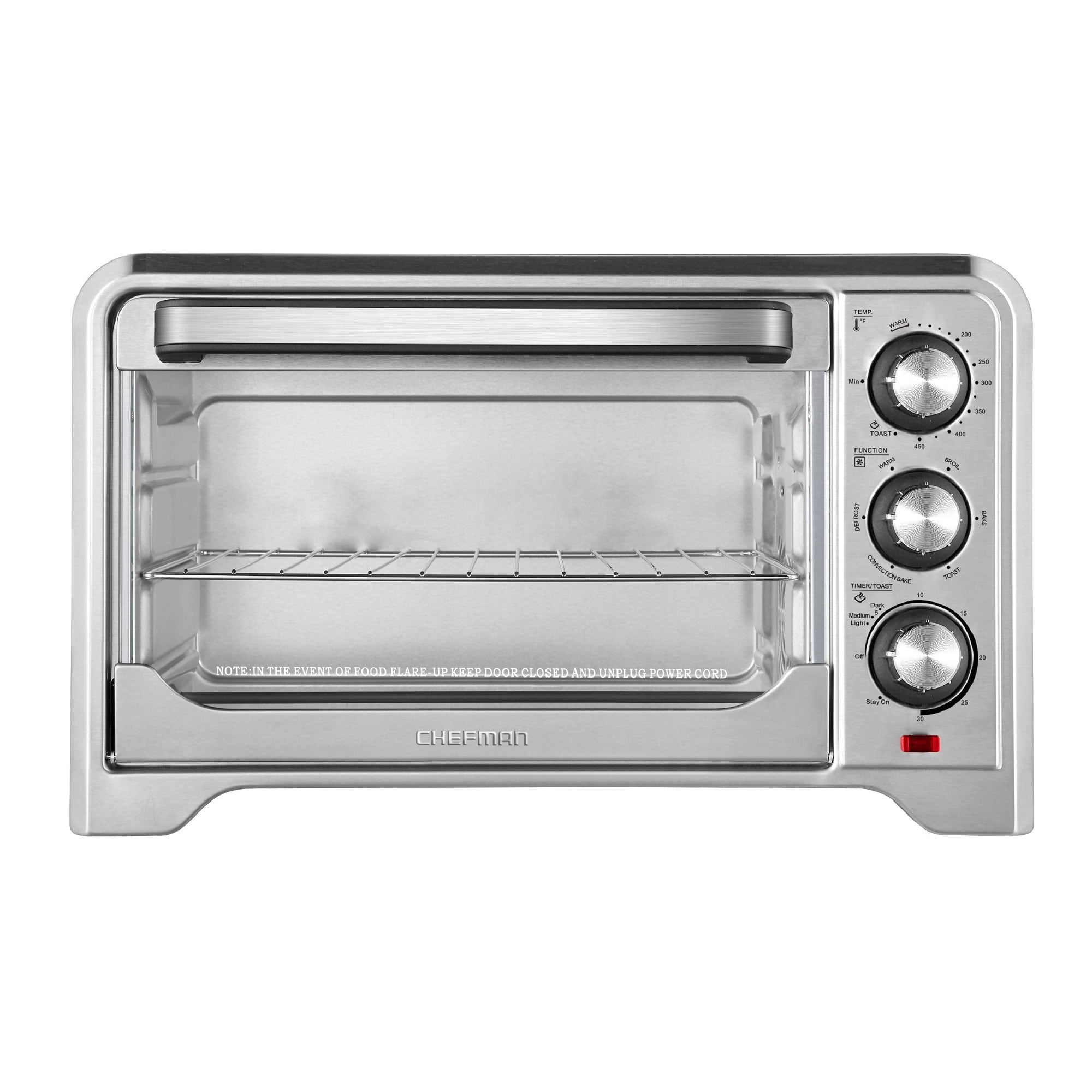 Toaster Convection Oven Countertop X-Large 6 Function Stainless Steel Chefman 