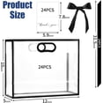thumbnail image 2 of 24 Pcs Clear Plastic Gift Bags with Handles, Reusable Party Favor Bags With ribbons and cards for Mother's Day, Birthday, Wedding,Bachelorette Party,(12 x 10 x 5 Inch), 2 of 7