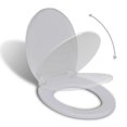 thumbnail image 1 of vidaXL Soft-close Toilet Seat White Oval, 1 of 5