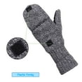 thumbnail image 6 of COOPLUS Winter Mittens Fingerless Gloves Wool Knitted Warm Gloves Convertible Gloves Men and Women, 6 of 7