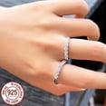 thumbnail image 4 of Ring Wedding Silver Plated Engagement Rings CZ Zircon Real S925 Sterling Silver, 4 of 9