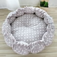 thumbnail image 5 of Round Cat Bed Deep Sleeping Bed Dog Cat Winter House Drawstring Design Pet Mat for Kitten Puppy Sleeping Supplies, 5 of 21