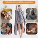 thumbnail image 1 of Manta de lana con orejas de conejo, capa gruesa con capucha, cálida, cómoda para viajes de Picnic, Invierno, 1 of 4