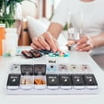 thumbnail image 7 of medicine pill organizer 7 Day AM/PM, Easy Fill & Open Medication Organizer Vitamin Reminder Holder Day and Night, 7 of 7