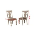 thumbnail image 3 of KB D6498-2 40 x 21 x 22.5 in. Wood Upholstered Dinette Dining Room Side Chairs, 2 Tone Brown - Set of 2, 3 of 4
