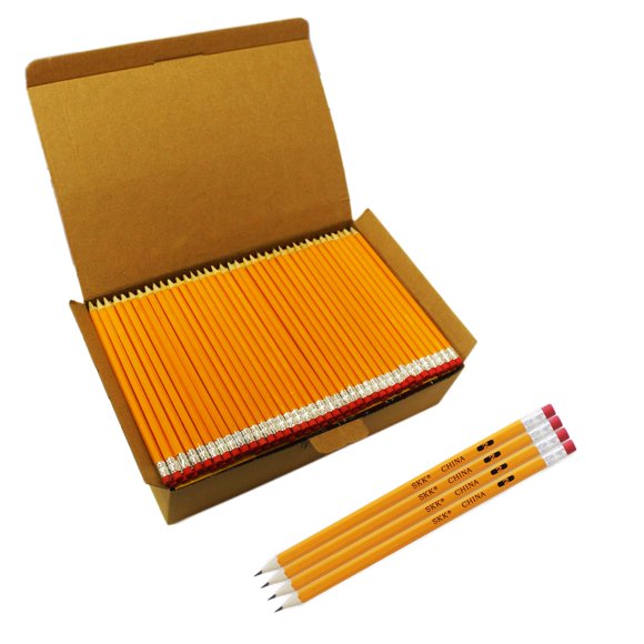 SKKSTATIONERY 360pcs Pre-sharpened Pencils with eraser top, No.2 Wood Pencils Bulk #2 HB pencils Yellow HB Pencil for Kids Sketching Drawing Back to School Teacher Supplies 360 counts per box