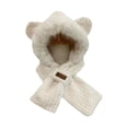 thumbnail image 4 of yuksok Hooded Scarf Ear Protection Winter Hat Scarf Set for Riding Outdoor Sports Khaki, 4 of 9