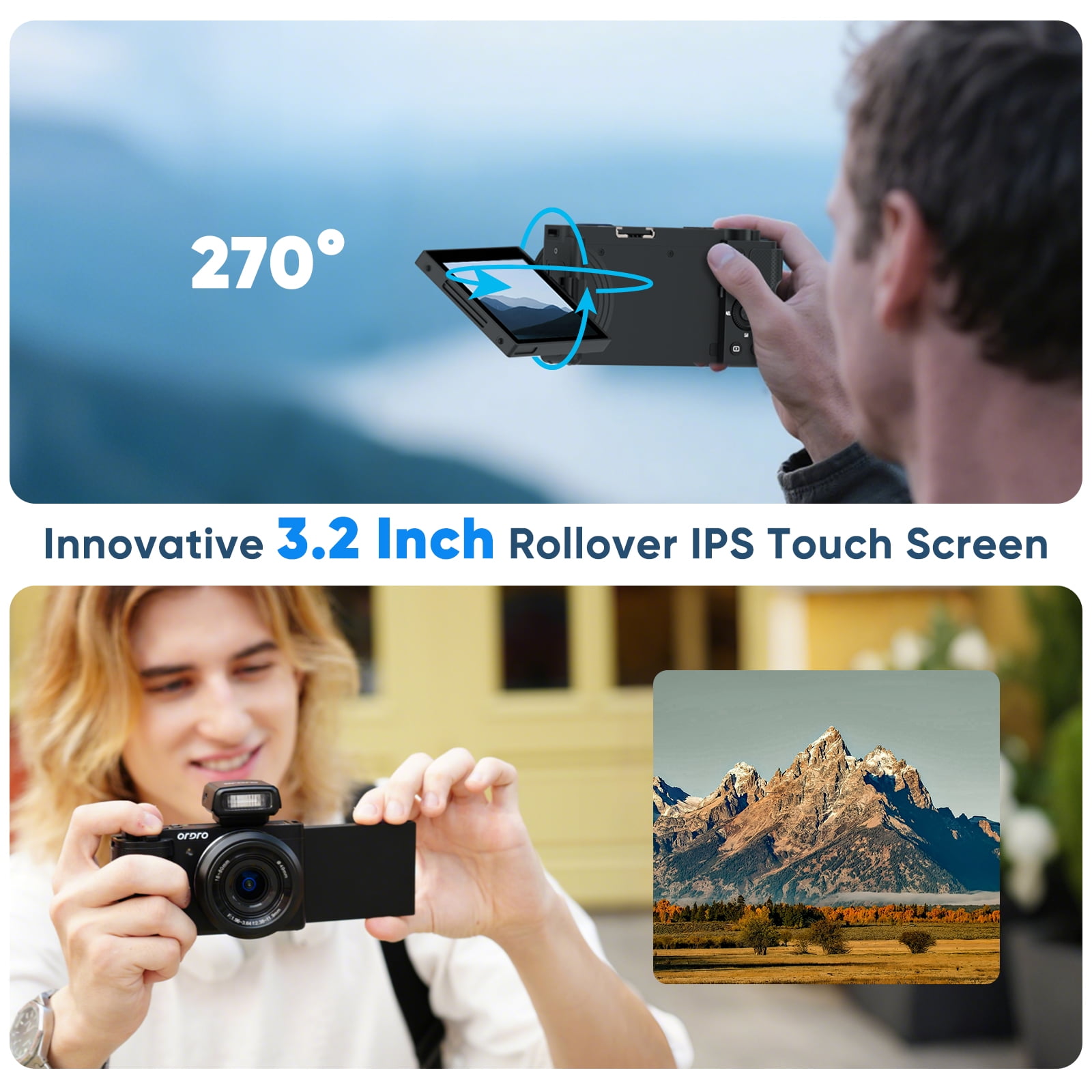 ORDRO G930 Digital Camera 4K 16-80 mm All-in-One Wide Angle Vlogging Camera for Content Creators