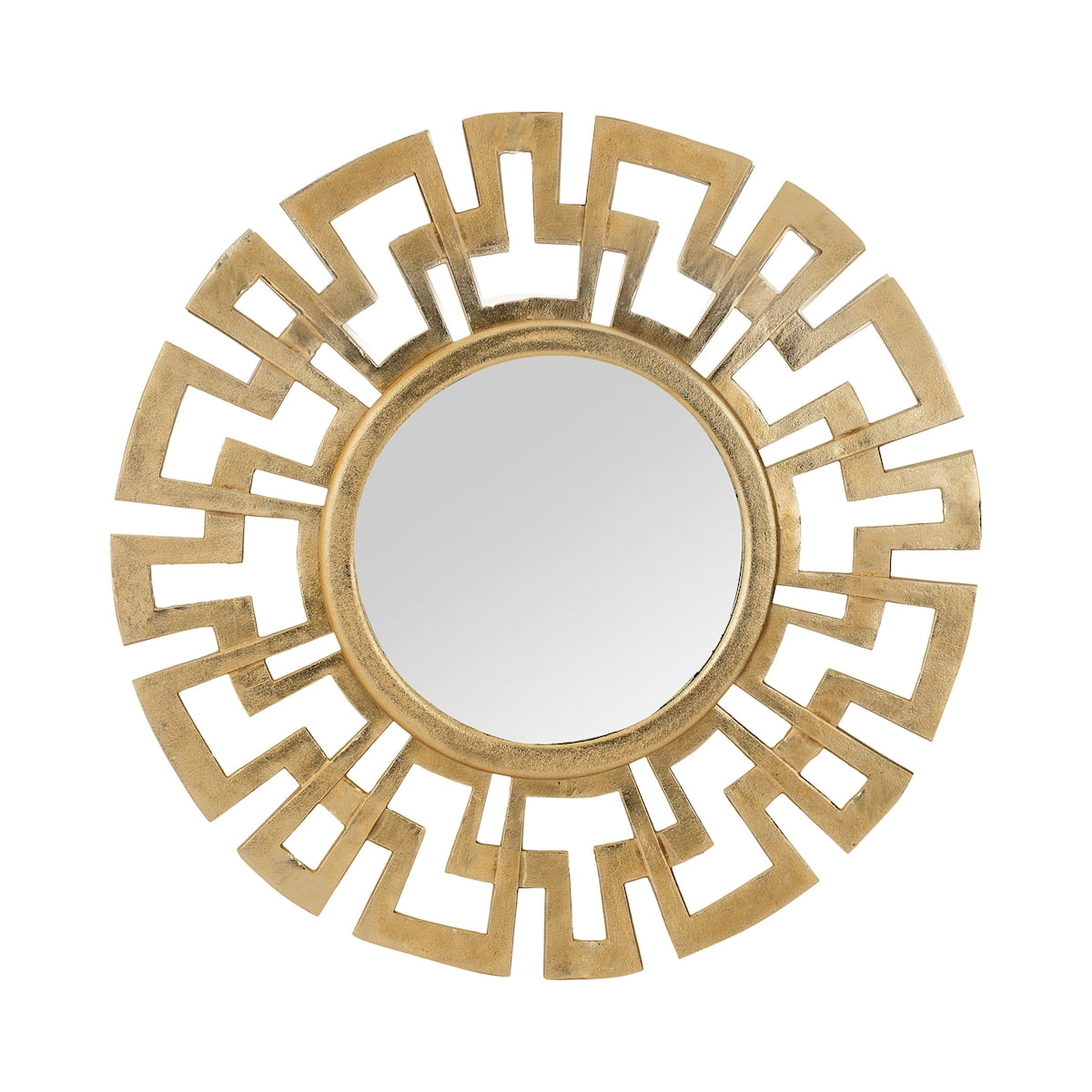 Cast Greek Key Mirror