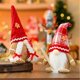 thumbnail image 5 of Christmas Gnomes with Gingerbreads Man Hat Plush Dolls Swedish Tomtes Santa Elves Ornament for Home Embellishment Decors, 5 of 5