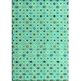 thumbnail image 1 of Ahgly Company Indoor Rectangle Abstract Turquoise Blue Modern Area Rugs, 2' x 4', 1 of 4