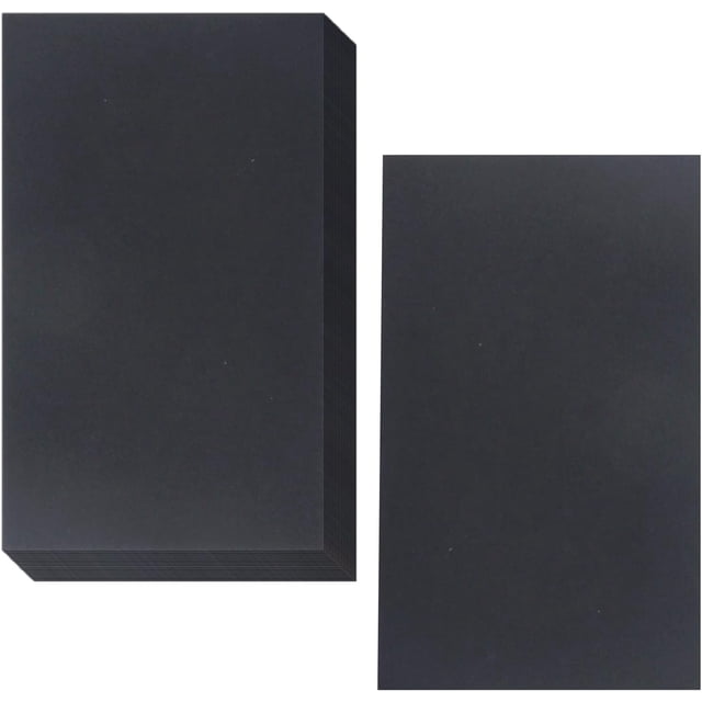 200 Pieces Blank 3 x 5 Inch Index Cards, Heavy Note Cards Study Cards for Office, School Learning, Black