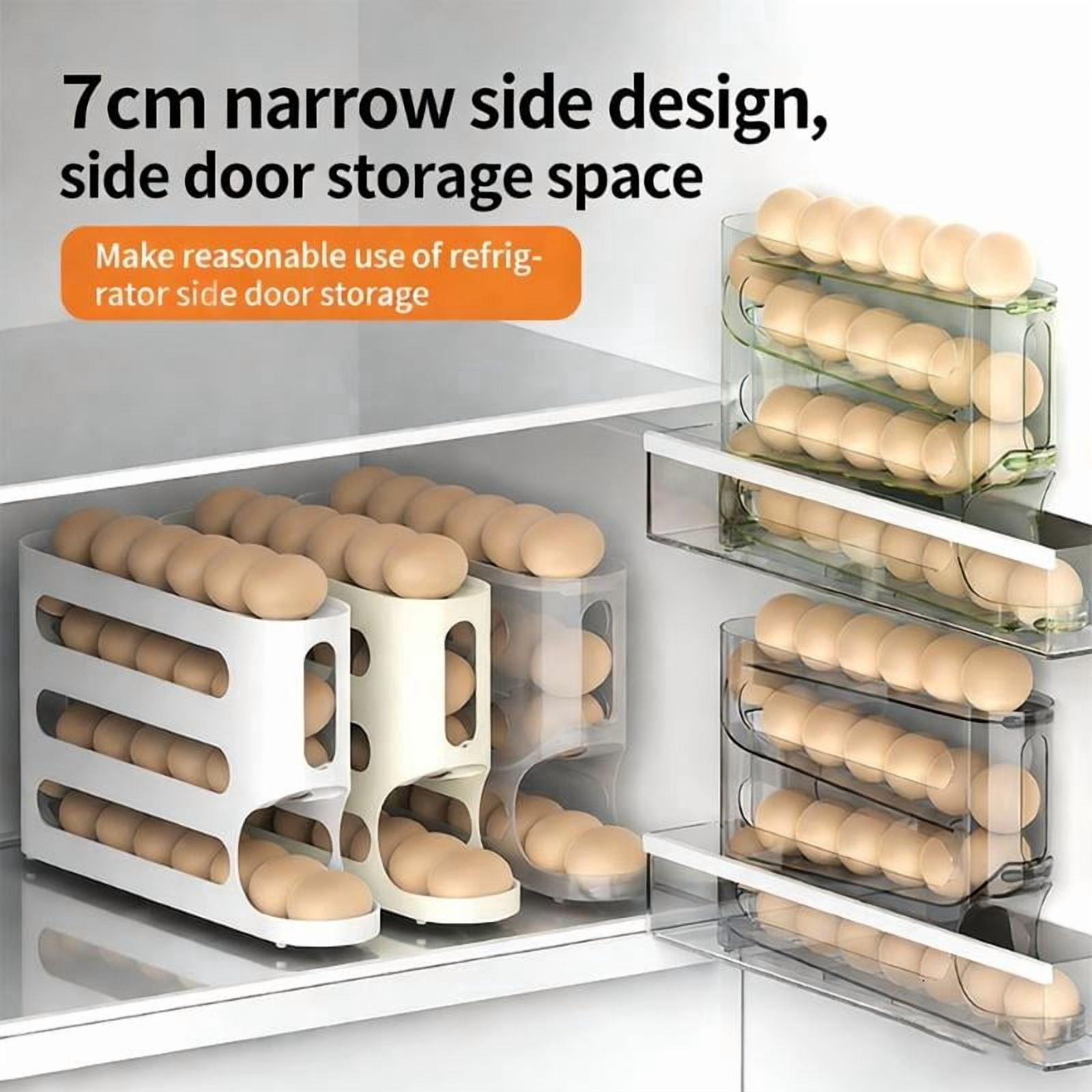 ANXPTIME 4 Tiers Eggs Holder For Refrigerator Prevents Overcrowding Saves Space