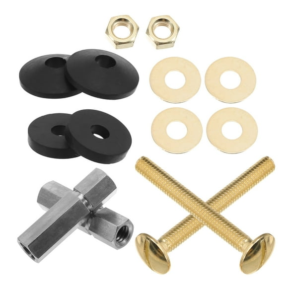 1 Set of Toilet Tank Parts Toilet Tank Screws Bolts Kit Toilet Tank Bolts And Gasket Toilet Seat Bolts And Gasket