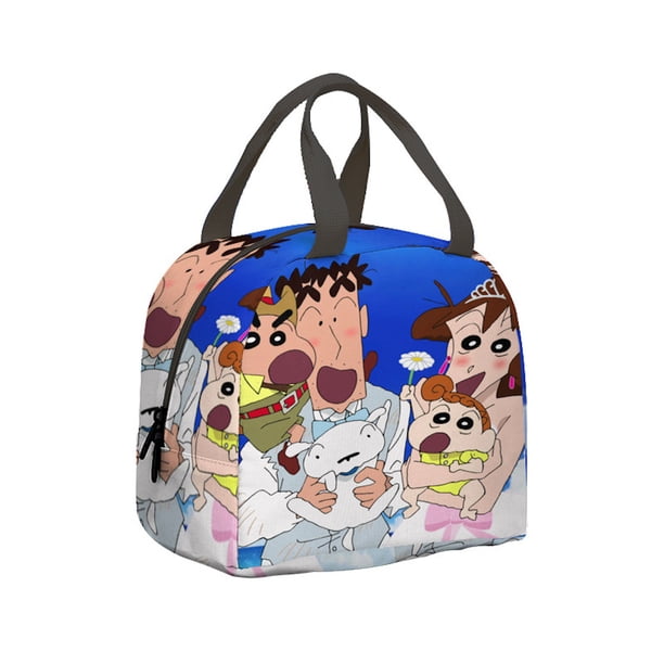 Lonchera Anime Crayons Shins Chans, bolsa portátil tipo bento
