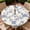 Bluebird Toile, variant on YESAD Round Outdoor Tablecloth For Up To 36in With Umbrella Hole & Zipper Waterproof Elastic Edge Fitted Table Cover Big Sunflower For Patio Picnic Party, Graphite Wood Slats