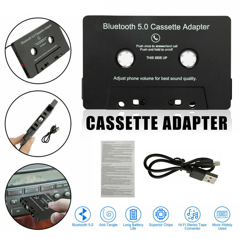 Universal Cassette Bluetooth 5.0 Adapter Converter Car Tape For Aux Stereo  Music Adapter Cassette