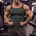 thumbnail image 2 of Lopecy-Sta Men Tank Tops Square Neck Vertical Ribbed Slim Fit Stretch Breathable Gym Bodybuilding Muscle Sleeveless Undershirts, 2 of 6