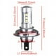 thumbnail image 5 of 2 bombillas LED de repuesto H4 de 80 W para coche, kit de bombillas LED para faros delanteros, luz superbrillante, 5 of 5