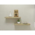 thumbnail image 4 of Mainstays Natural 16.5" Wood Floating Shelves, Set of 2, 4 of 7