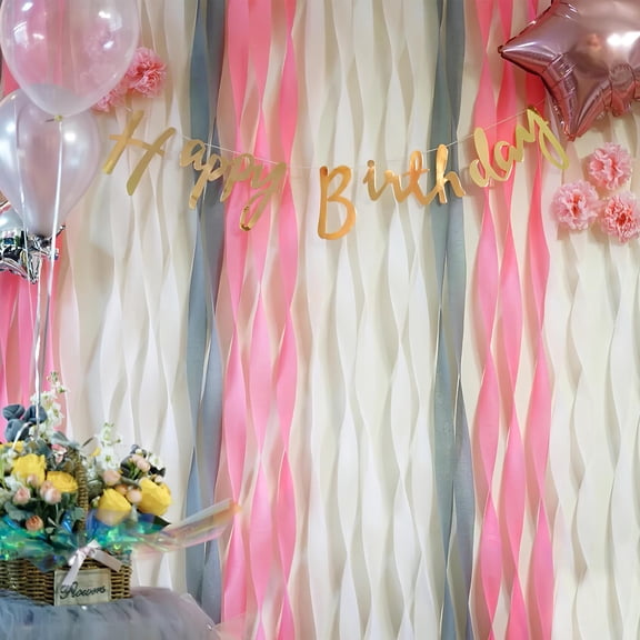 OFFIGAM Window Display Background Paper Ribbon Streamers for Decoration, 12 Rolls, Craft Supplies for Parties and Events