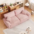 thumbnail image 5 of Nkurdsu 80.5" Loveseat, Corduroy Sectional Sofa Cloud Couch for Living Room, 2-Seat, Pink, 5 of 6
