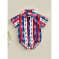 thumbnail image 2 of Wassery Baby Western Short Sleeve Graphic Button Up, Romper (Boy's), Sizes 0-24 M, 2 of 8