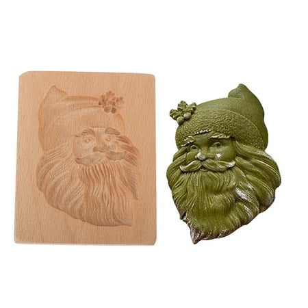 

1Pc Christmas Wooden Cookie Baking Mold Unique Baking Mold for Home (Wood Color)