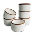 thumbnail image 1 of Mora Ceramic Ramekins 6oz Set of 6 Small Oven Safe Baking DishesCups For Personal Pudding Creme Brulee Souffle Serving Dip Custard Ice Cream Single Mini Bowls Vanilla White, 1 of 1
