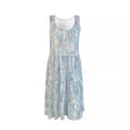 thumbnail image 3 of Spring/Summer Casual Fashion Floral Print Loose Fit Round Neck Sleeveless Midi Dress for Women, 3 of 4