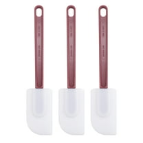 Silicone Spatula,Commercial Spatula,Heat Silicone Spatula, Dishwasher-Safe, for Mixing, Frying,3 x Silicone Spatula,red white
