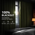 thumbnail image 3 of Half Price Drapes Signature Basque Green Velvet Blackout Curtains For Bedroom(1 Panel), 50WX 108L, 3 of 11