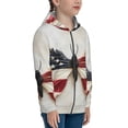 thumbnail image 5 of Sigee American Flag Butterfly Wall for Teenage Zip Up Hoodies Long Sleeve Sweatshirts-Medium, 5 of 6