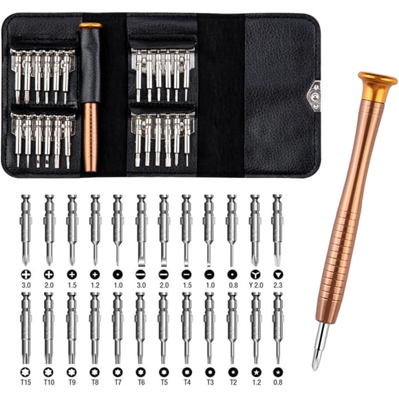 Screwdriver Set Magnetic - 25 In 1 Small Screwdriver Set With Phillips Head & Flathead | Mini Pocket Screwdriver Kit For Repair Electronics, Macbook, IPhones , Eyeglass, Watch's, Tablet