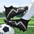 thumbnail image 4 of Zapatos de fútbol profesionales ultraligeros para hombre, botas de entrenamiento de tobillo, tacos de fútbol, zapatos deportivos Unisex, antideslizantes, 4 of 5