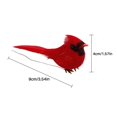 thumbnail image 2 of Injueey 10 Uds. De colgantes de Navidad de pájaro rojo vivo, decoración colgante de tamaño pequeño, diseño de escena, colgante de pájaros Kits de decoración para fiestas, 2 of 6