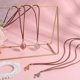 thumbnail image 3 of 1 caja de 6 soportes para collares de piedras, soporte vacío, dorados y plateados, ajustables, con gemas, colgantes tipo jaula, cordón de cuero sintético., 3 of 7