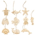 thumbnail image 1 of SHISUYAN 60Pcs Graffiti Wood Cutouts Dolphin Shape Beige Jute Rope Diy Activities, 1 of 8