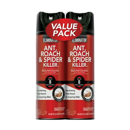 Eliminator Ant, Roach & Spider Killer Aerosol Spray, Twin Pack, 17.5 Ounce