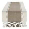 thumbnail image 3 of Brown Dobby Stripe Ribbed Table Runner 13x108, 3 of 3