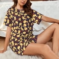 thumbnail image 6 of Bixox Women's Cute Small Farm Birds Printed Pajama Set 2 Piece Lounge Set Top and Shorts Soft Pajamas, Shorts with Pockets, 6 of 7