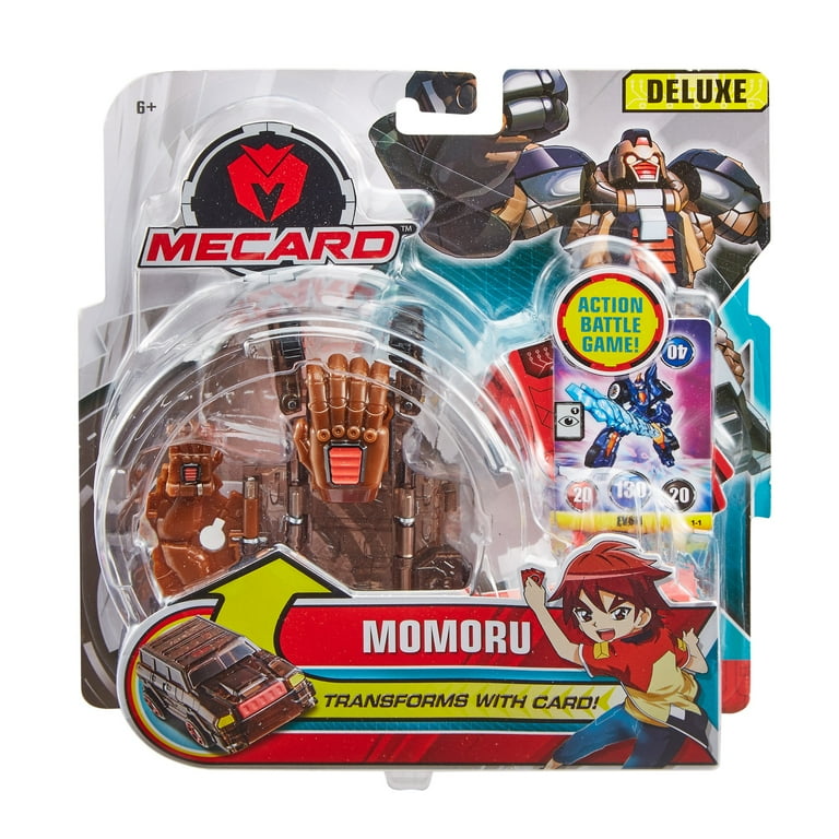 Mecard Momoru Deluxe Mecardimal Figure with 3 Magical Game Cards