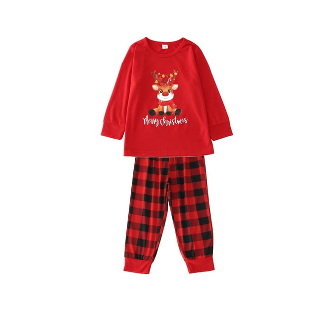 xiaxaixu Ensemble de Nuit de Noël Parent-Enfant à Manches Longues Imprimé/ Combinaison