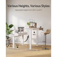 thumbnail image 6 of DESINO 63 x 30 Inch Height Adjustable Electric Standing Desk with Drawers, Stand Up Table with Large Storage Shelf, Sit Stand Desk for Home Office, White, 6 of 9