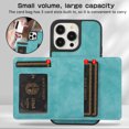thumbnail image 2 of Dteck for Apple iPhone 14 Pro Max Detachable Wallet Case, Shockproof Embossed with Card Holders for Women Men Magnetic PU Leather RFID Blocking Flip Kickstand Cover, green, 2 of 8