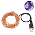 thumbnail image 2 of Farfi 5/10m Waterproof USB LED Copper Wire Fairy String Lights Garland Decoration (Purple,5m 50LEDs), 2 of 13