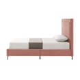 thumbnail image 4 of Inspired Home Raffaele Velvet Platform Bedframe Full Size Nailhead Trim, Blush, 4 of 9