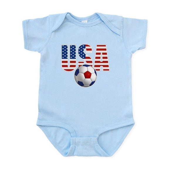 CafePress - USA Soccer Body Suit - Baby Light Bodysuit, Size Newborn - 24 Months