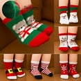 thumbnail image 2 of 6 Pairs Kids Christmas Socks Boys Girls Baby Cartoon Cotton Socks Warm Winter Soft Cute Casual Holiday Socks, 2 of 7